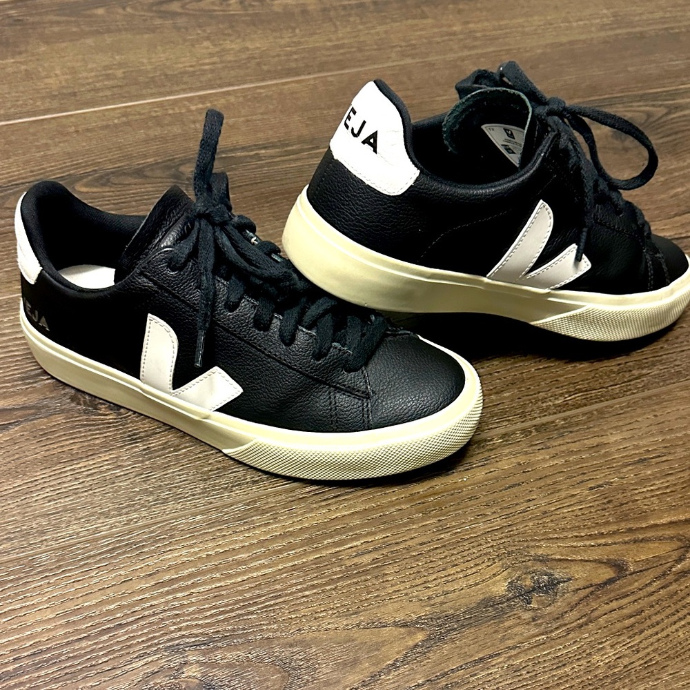 Veja Womens Black and White Sneakers